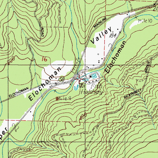 Topographic Map of Elochoman Hatchery, WA