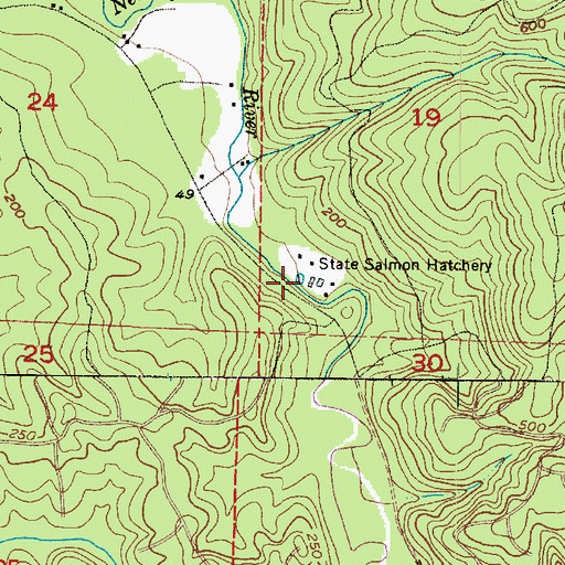Topographic Map of Nemah Hatchery, WA
