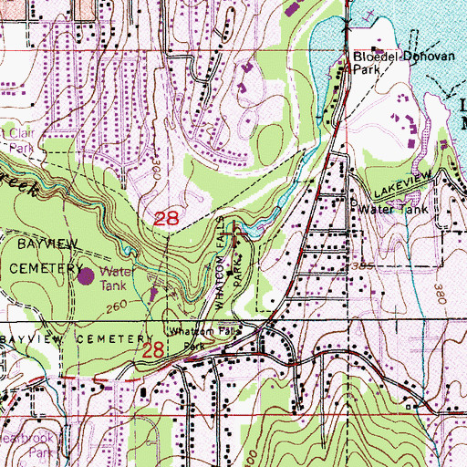 Topographic Map of Washington Bellingham Hatchery, WA