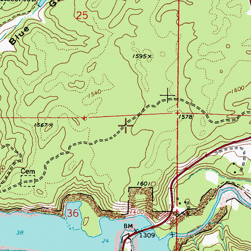 Topographic Map of Stevens County Sanitary Landfill, WA