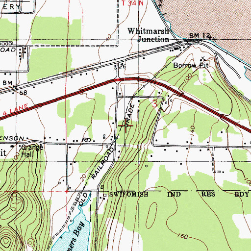 Topographic Map of March Point Landfill, WA