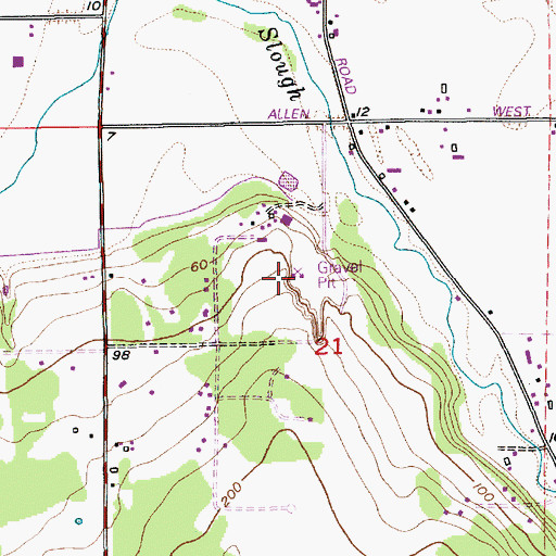 Topographic Map of Inman Landfill, WA