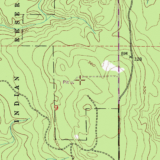 Topographic Map of Hansville Landfill, WA