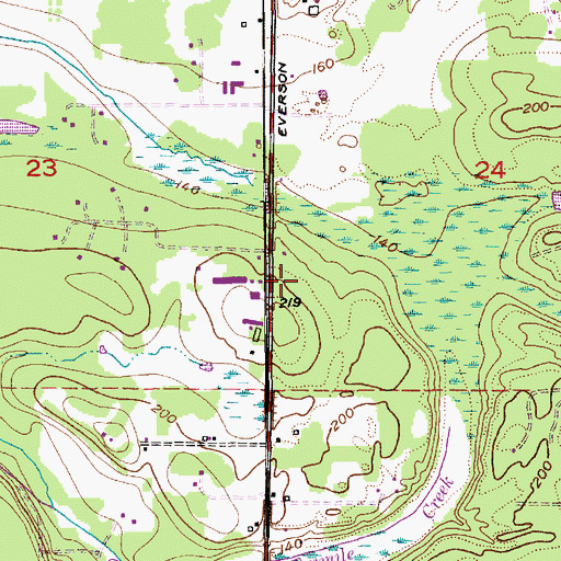 Topographic Map of Hilltop Woodwaste Landfill, WA