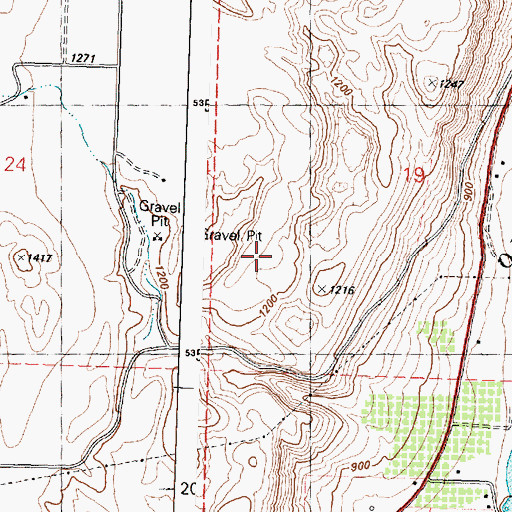 Topographic Map of Okanogan Central Landfill, WA