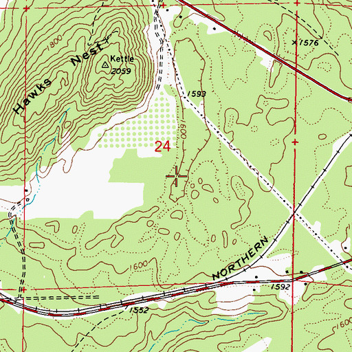 Topographic Map of Avista Ash Landfill, WA