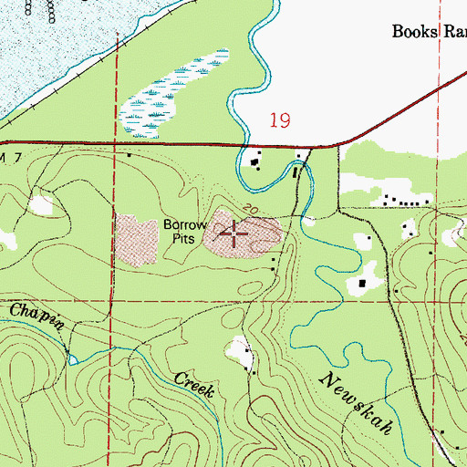 Topographic Map of Newskah Pit, WA
