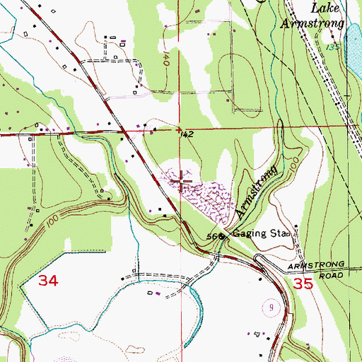 Topographic Map of Miller Shingle Quarry, WA