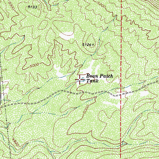 Topographic Map of Bean Patch Tank, AZ