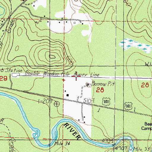 Topographic Map of Sappho Quarry, WA