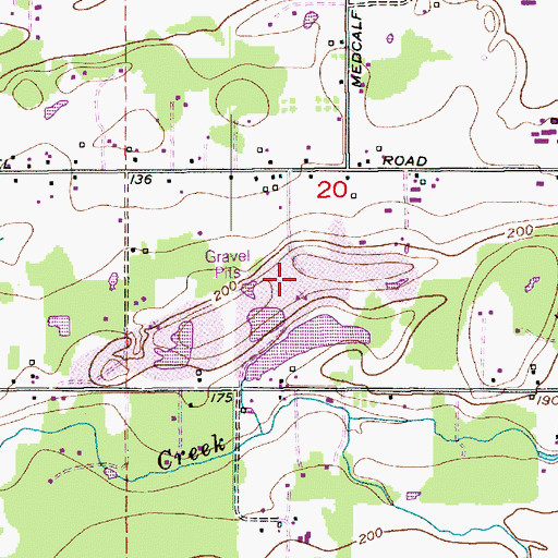 Topographic Map of Abel Pit, WA