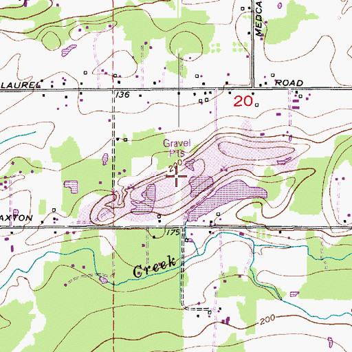 Topographic Map of Axton Pit East Quarry, WA