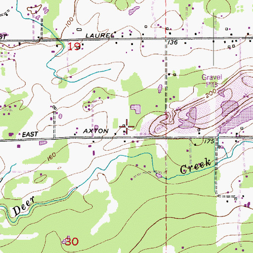 Topographic Map of Axton Pit West, WA