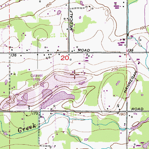 Topographic Map of Laurel Road Pit, WA
