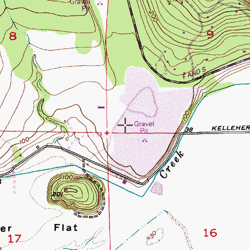 Topographic Map of Butler Quarry, WA