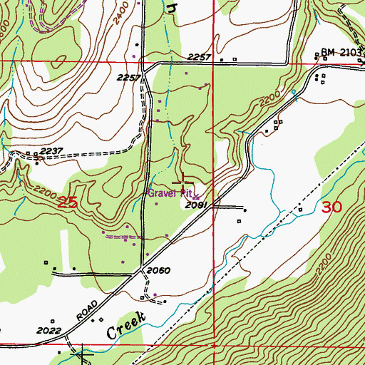 Topographic Map of Aladdin Pit, WA