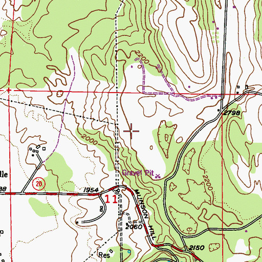 Topographic Map of Hawkins Quarry, WA
