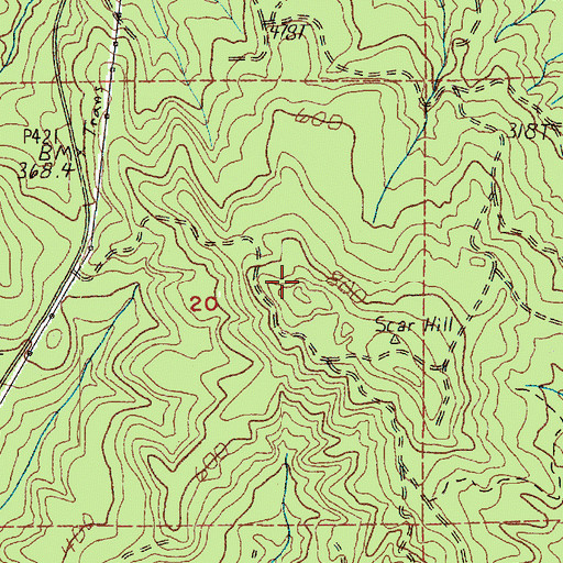 Topographic Map of Rock Crusher Hill Quarry, WA