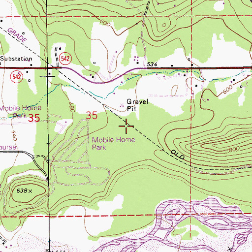 Topographic Map of Kendall Quarry, WA