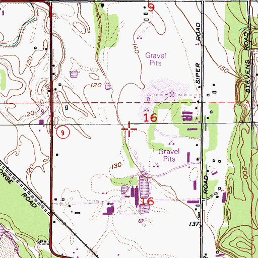Topographic Map of Bengen Quarry, WA