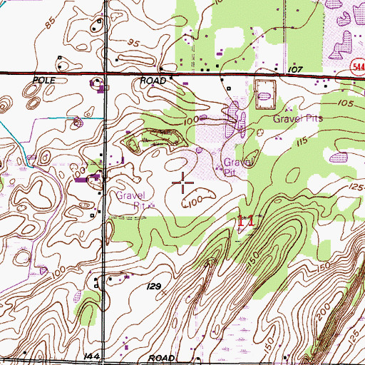 Topographic Map of East Pole Road Pit, WA