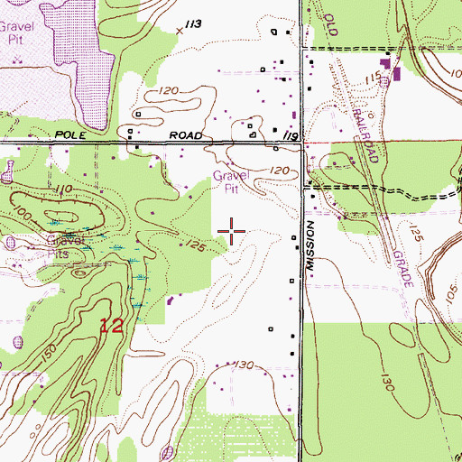 Topographic Map of Mission Road Quarry, WA