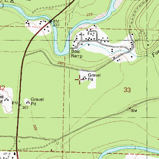 Topographic Map of Whitcomb Dimmel Pit, WA