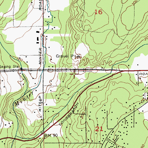Topographic Map of Minter Pit, WA