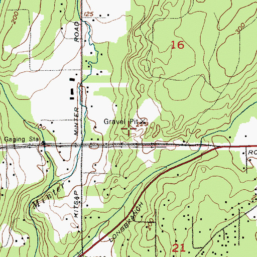 Topographic Map of Poleline Quarry, WA