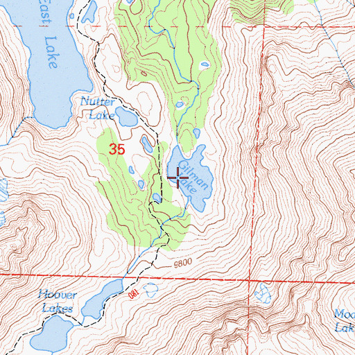 Topographic Map of Gilman Lake, CA
