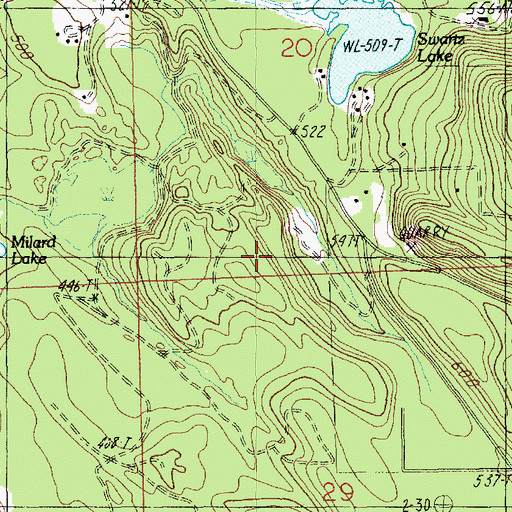 Topographic Map of Menzel Lake Gravel Quarry, WA