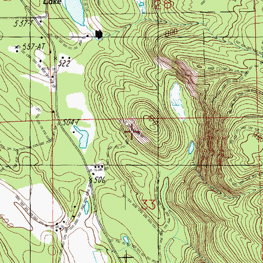 Topographic Map of Pilchuck Quarry, WA