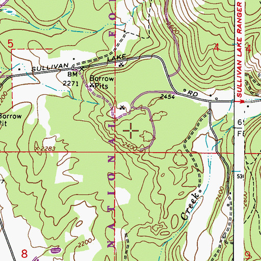 Topographic Map of Ione Pit, WA