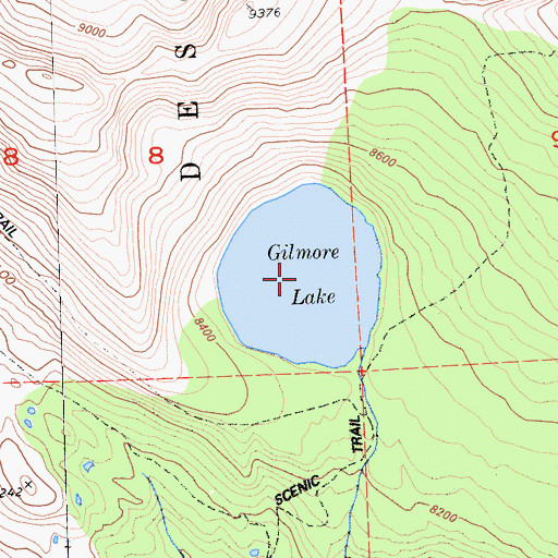 Topographic Map of Gilmore Lake, CA
