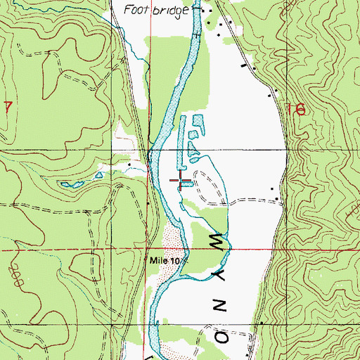 Topographic Map of Evergreen Quarry, WA