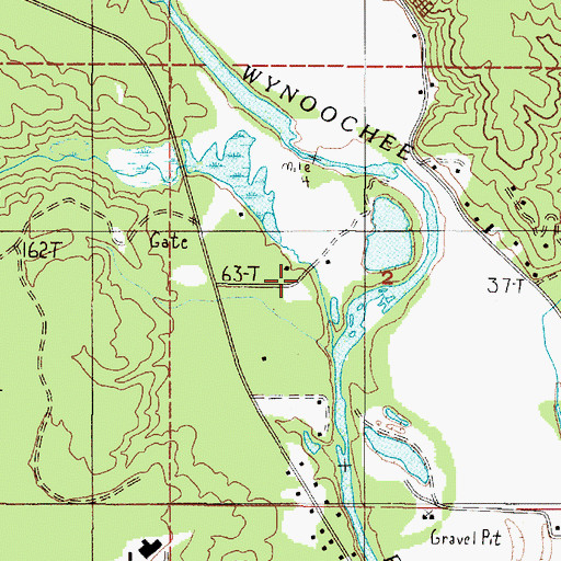Topographic Map of Wynoochee Quarry, WA