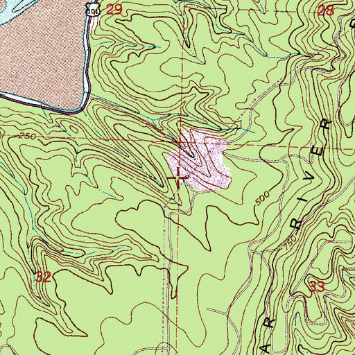 Topographic Map of Templin Quarry, WA