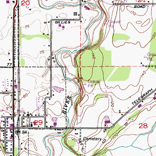 Topographic Map of Nooksack Quarry, WA