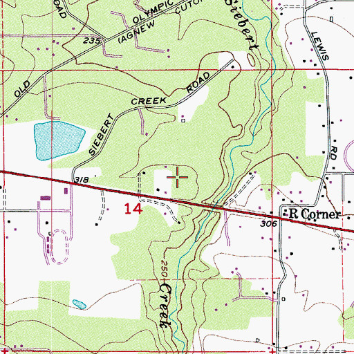 Topographic Map of Blue Mountain Quarry, WA