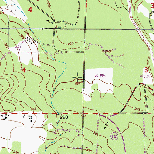 Topographic Map of Place Road Pit, WA