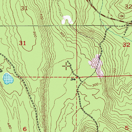 Topographic Map of Shine Quarry, WA