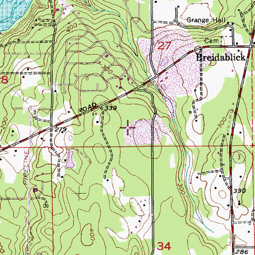 Topographic Map of Pioneer Pit, WA