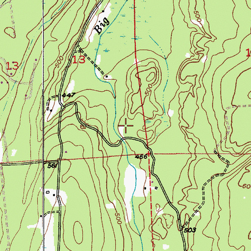 Topographic Map of Seven Beavers Quarry, WA
