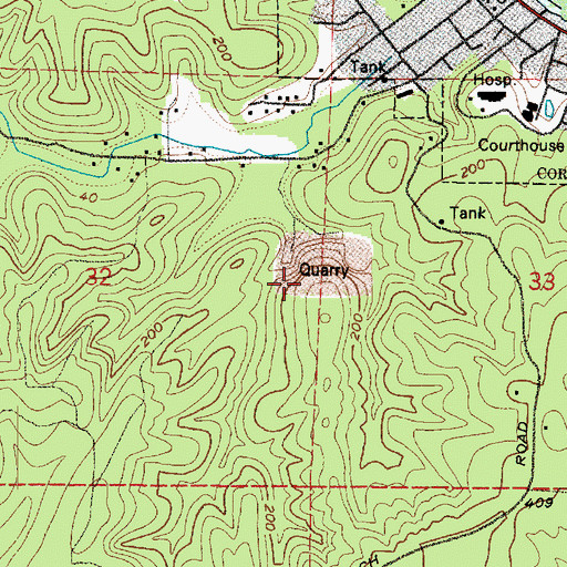 Topographic Map of Milne Quarry, WA