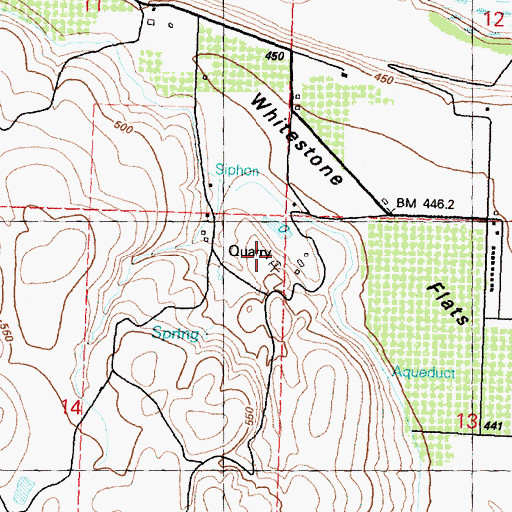 Topographic Map of Spectacle Lake Quarry, WA