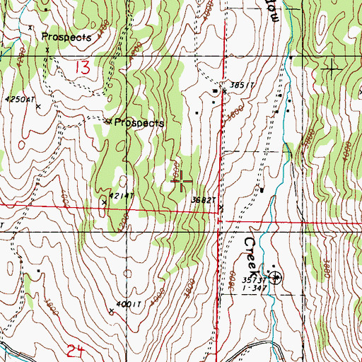 Topographic Map of Wauconda Quarry, WA