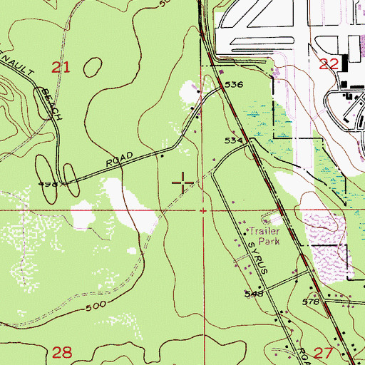 Topographic Map of Hers Industrial Park, WA