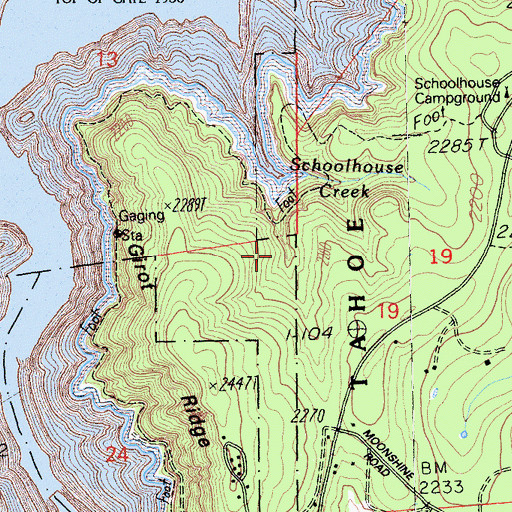 Topographic Map of Girot Ranch, CA
