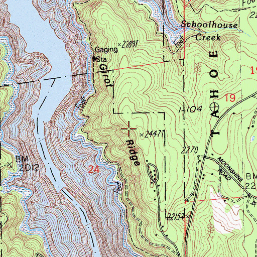 Topographic Map of Girot Ridge, CA