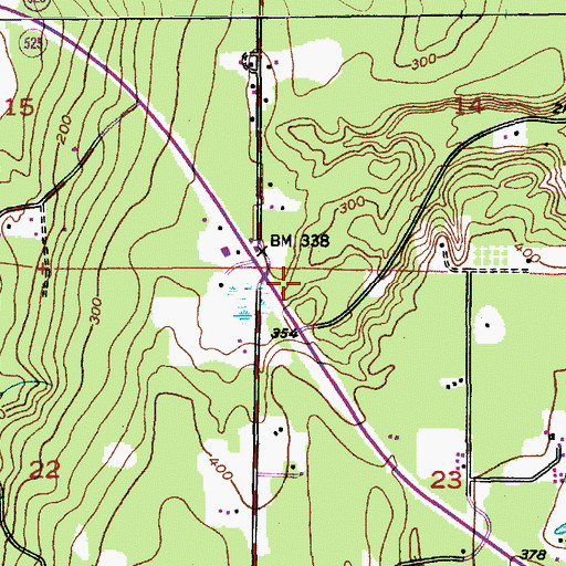 Topographic Map of Ken's Korner Shopping Plaza, WA
